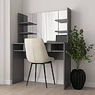 Стіл туалетний для жінок із дзеркалом і полицями для косметики | Жіночий столик для макіяжу з ЛДСП, фото 7