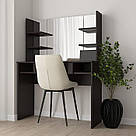 Стіл туалетний для жінок із дзеркалом і полицями для косметики | Жіночий столик для макіяжу з ЛДСП, фото 4