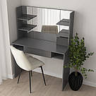 Стіл туалетний для жінок із дзеркалом і полицями для косметики | Жіночий столик для макіяжу з ЛДСП, фото 6