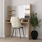 Стіл туалетний для жінок із дзеркалом і полицями для косметики | Жіночий столик для макіяжу з ЛДСП, фото 5