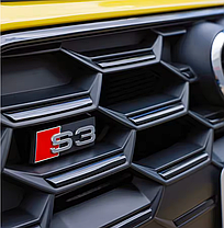 Емблема шильдік S3 AUDI (Ауди) для решітки радіатору- Хром 68х22 мм, фото 4