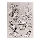 Набір силіконових штампів для скрапбукінгу Пташечки CHT166, фото 2