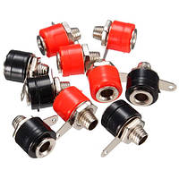 Роз'єм гніздо акустичне банан 4 мм, 10 шт., на панель (002285)