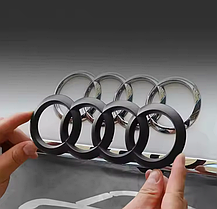 Емблема задня AUDI (Ауді) 177*57 мм Rear (A4 A6L A8L Q7) Чорний глянець, фото 6