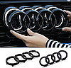 Передня емблема AUDI (Ауді) 285мм A4 (B9) A6 (C7) A7 (C7) A8 (D4) Q3 (8U) Q5 (8R) Q7 (4L) - Чорний глянець (4H0853605B), фото 8