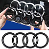 Передня емблема AUDI (Ауді) 285мм A4 (B9) A6 (C7) A7 (C7) A8 (D4) Q3 (8U) Q5 (8R) Q7 (4L) - Чорний глянець (4H0853605B), фото 10