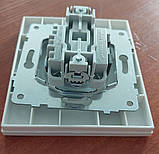 Розетка електрична одинарна біла GRANO OVIVO прихованого монтажу врізна без заземлення, фото 6