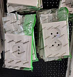 Розетка електрична одинарна біла GRANO OVIVO прихованого монтажу врізна без заземлення, фото 10