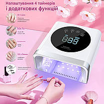 NAILGIRLS Перезарядна УФ-світлодіодна лампа для нігтів, 150 Вт бездротова УФ-лампа для гелевих нігтів, фото 6
