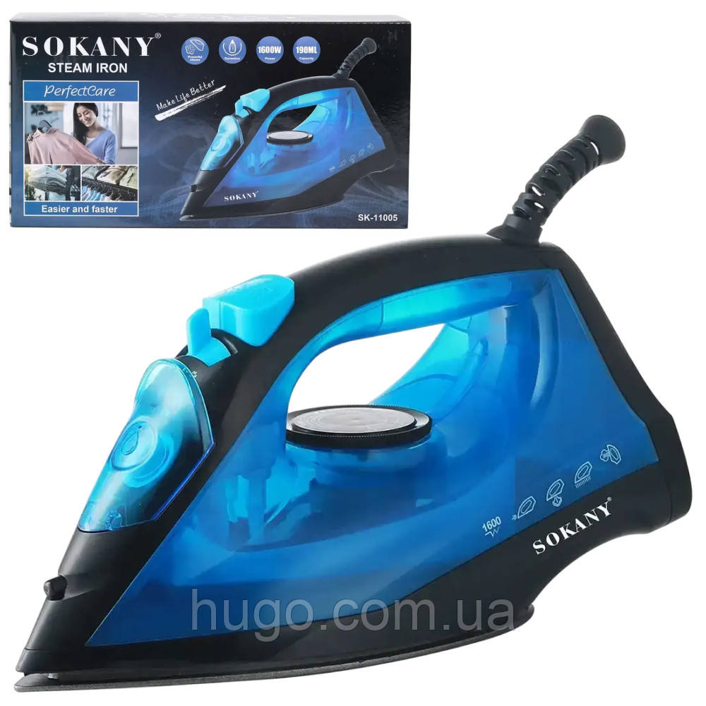 Праска парова керамічна SK-11005, 1600 Вт, 380 мл / Електрична праска, фото 1