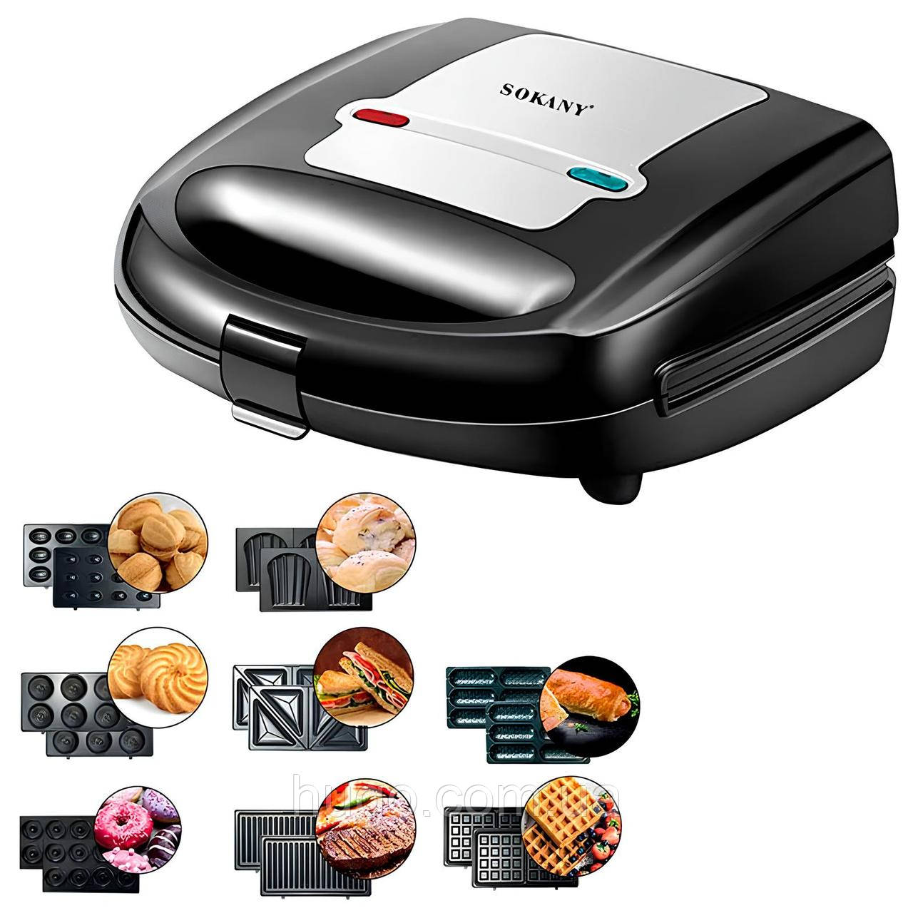 Мультимейкер 8 в 1 SK-B140-8 / Мультимейкер / Сендвічниця / Вафельниця, фото 1