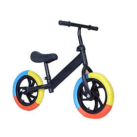 Дитячий транспорт X-TREME XB-02, біговел чорний, колеса к12 легкий велобіг з металевою рамою