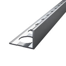 Зовнішній прямий алюмінієвий профіль під плитку 10 мм АП-10 (2,7 м) полірований алюміній
