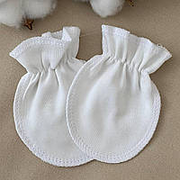 Рукавички-царапки "Смайл" Однотон Молочний Інтерлок арт.27077356  Зріст 40-30(р)