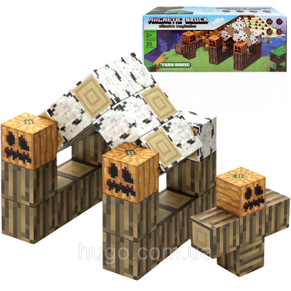 Магнітний конструктор "МагБлокс 35" / Дитячий конструктор на магнітах, фото 1