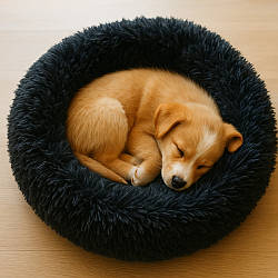 Лежанка для собак і кішок "Затишок", 50 см / М'яке ліжко для собак / Ліжко для кота / Лежак для котів