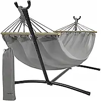 Великий садовий гамак з каркасом на опорах 200х150 см. Gardlov (25466)