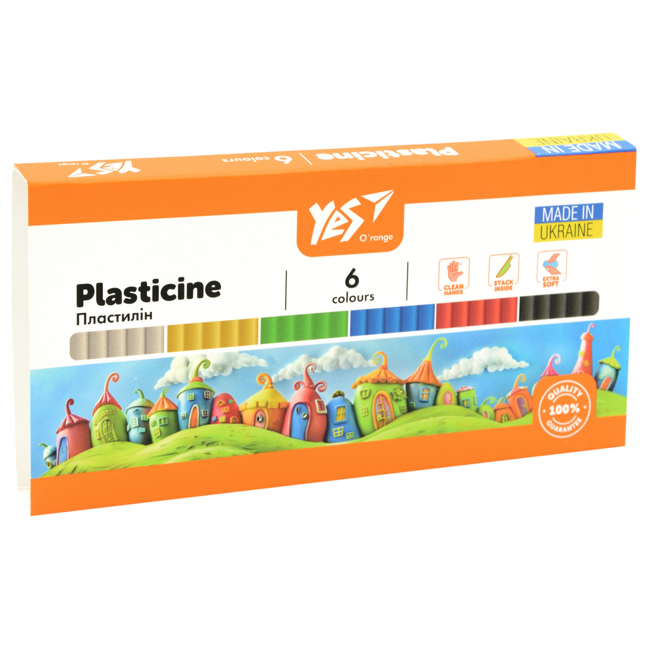 Пластилін "Yes" O’range Line 6 кольор. 120гр №540686(44)(40)