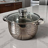 Набір посуду 12в1 Rainberg з нержавіючої сталі зі сковородою і сотейником для всіх плит, фото 10