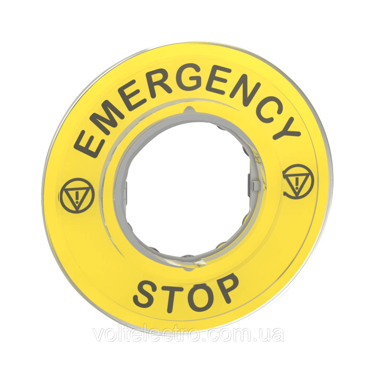 Пластина з маркуванням EMERGENCY STOP Ø 60 мм, фото 1