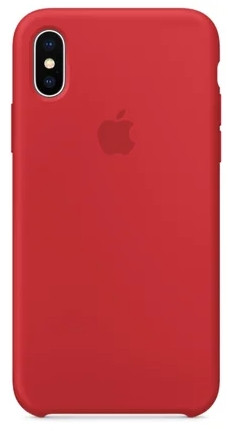 Чохол для iPhone X / XS — Силіконовий із мікрофіброю, Red (14)