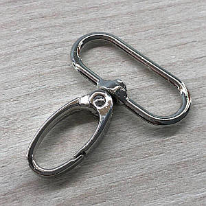 Карабін для сумки 32 мм, нікель - 4,5 см