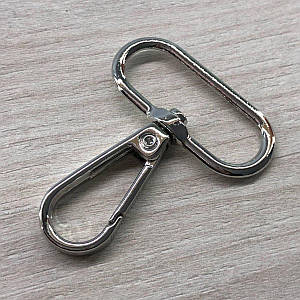 Карабін для сумки 32 мм, нікель - 4,5 см