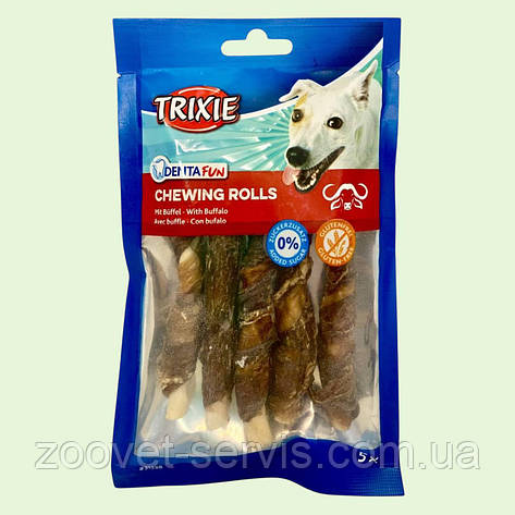 Ласощі для собак Trixie DENTA fun для чищення зубів буйвол 5шт, 12см/70гр 31388, фото 1