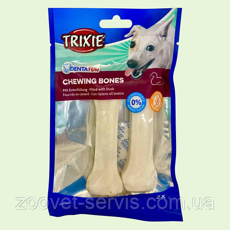Ласощі для собак Trixie DENTAfun Кістка пресована з качкою 10 см 2 шт 31391, фото 1