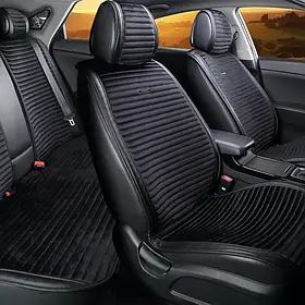 Повний комплект накидок CarFashion, модель MONACO PLUS, чорний/чорний