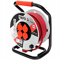 Удлинитель сетевой на катушке 40 м YATO 4 розетки (YT-8107)