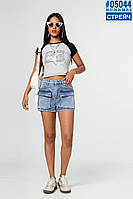 Шорти з накладними кишенями розмірний ряд  26,27,28,29,30,31