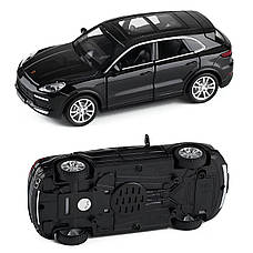 Модель автомобіля Porsche Cayenne. Металева машинка, інерційна машинка Порш Кайєн чорний 1:32, фото 4