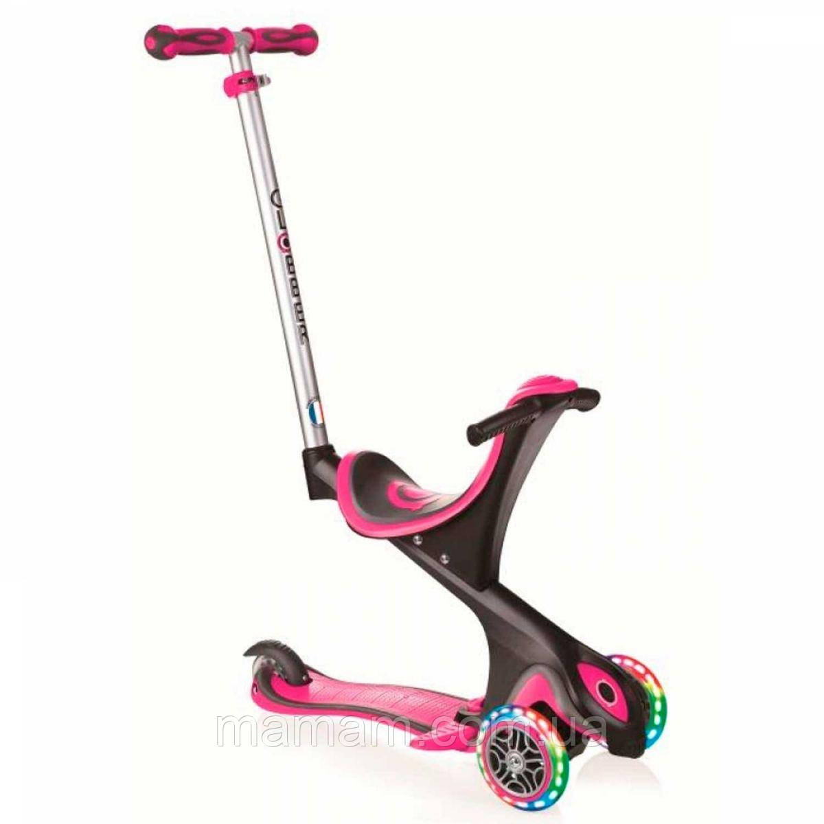Самокат-трансформер 3 в 1 Globber Go Up Comfort Lights Pink, фото 1