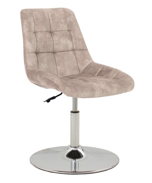 Крісло офісне Nicole 1S chrome SQR тканина PL-02 бежева (Новий Стиль ТМ)