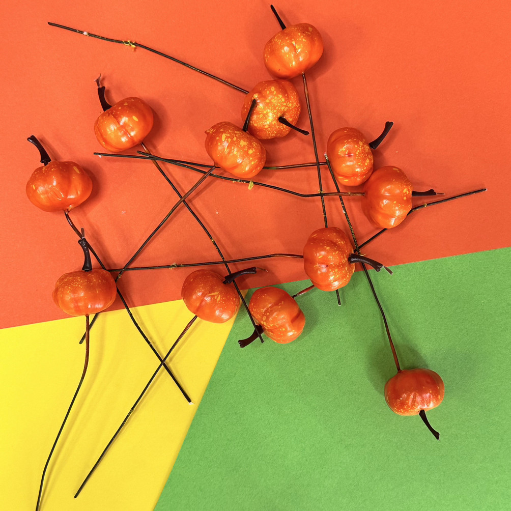 Гарбуз маленький на дроті 3 см, фото 1