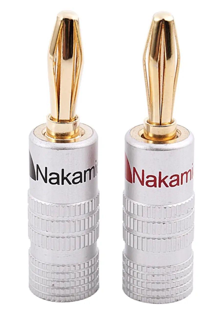 Штекер акустичний Nakamichi 4 мм роз'єм банан затискний 2 шт (007332), фото 1