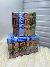 Рушник лицьовий матеріал махра розмір 50х90 мікс кольору в пакованні від 8 шт.