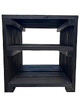 Приліжкова тумба Оленка з сосни колір Ебенове Дерево, фото 4