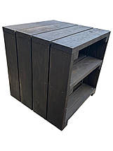 Приліжкова тумба Оленка з сосни колір Ебенове Дерево, фото 2