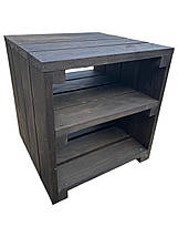 Приліжкова тумба Оленка з сосни колір Ебенове Дерево, фото 3