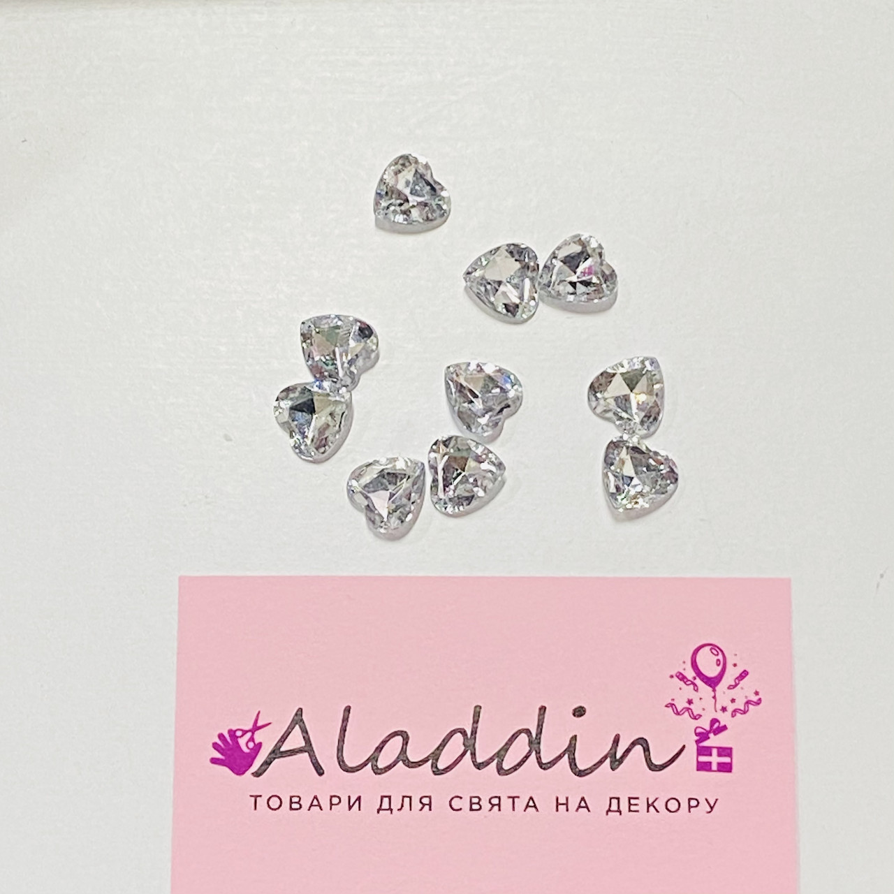 Серединка акрилова Серце 10 шт.