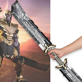 Зброя Таноса RESTEQ дволезовий меч 110 см — м’який гумовий двуручний меч для косплею та ігор