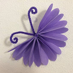 Метелики з паперу тиш'ю 15 см різні кольори