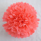 Паперовий помпон для оформлення, 35 см. білий, фото 9