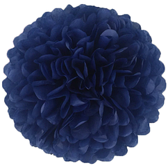 Паперовий помпон для оформлення 35 см сапфір