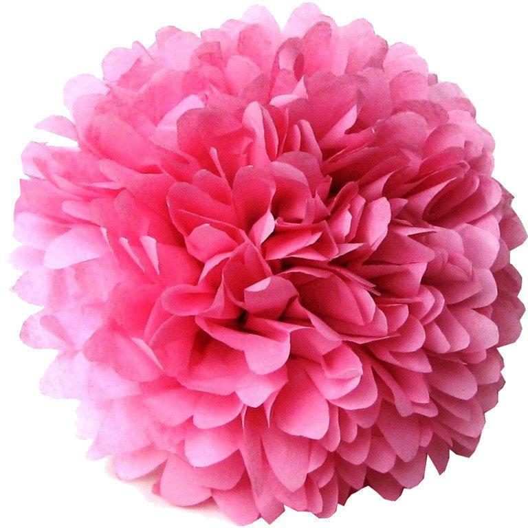 Паперовий помпон для оформлення 35 см пудрово-рожевий, фото 1