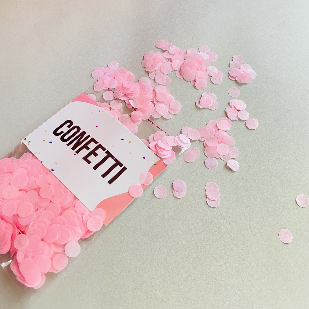 Конфеті з тиш'ю кружечки ніжно-рожеві 12 мм 10 г, фото 1