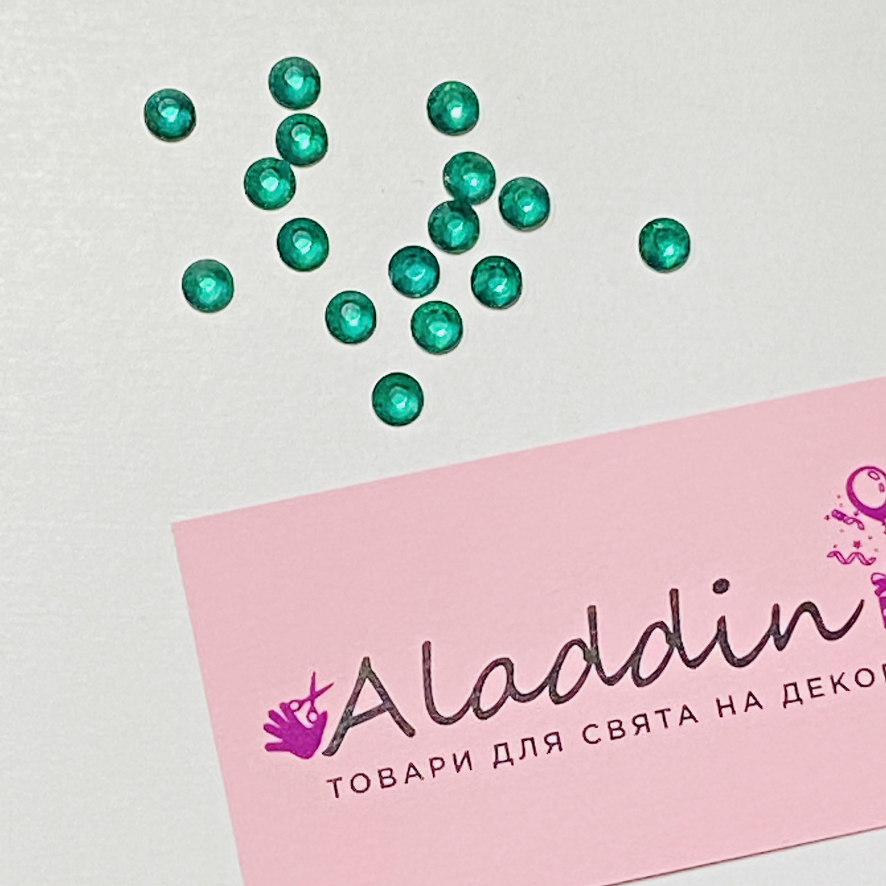 Стрази зелені 15 шт.ss20, фото 1