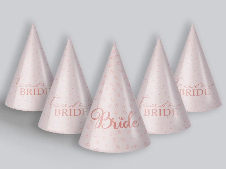 КОВПАЧОК ПАПЕРОВИЙ  "TEAM BRIDE" РОЖЕВИЙ